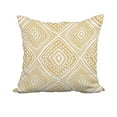 thumbnail image 1 of 18 x 18 Inch Gold Geometric Print Decorative Polyester Throw Pillow with a Linen Texture, 1 of 1