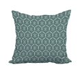 thumbnail image 1 of 18 x 18 Inch Green Geometric Print Decorative Polyester Throw Pillow with a Linen Texture, 1 of 1