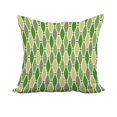 thumbnail image 1 of 18 x 18 Inch Green Geometric Print Decorative Polyester Throw Pillow with a Linen Texture, 1 of 1