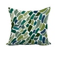 thumbnail image 1 of 18 x 18 Inch Green Geometric Print Decorative Polyester Throw Pillow with a Linen Texture, 1 of 1