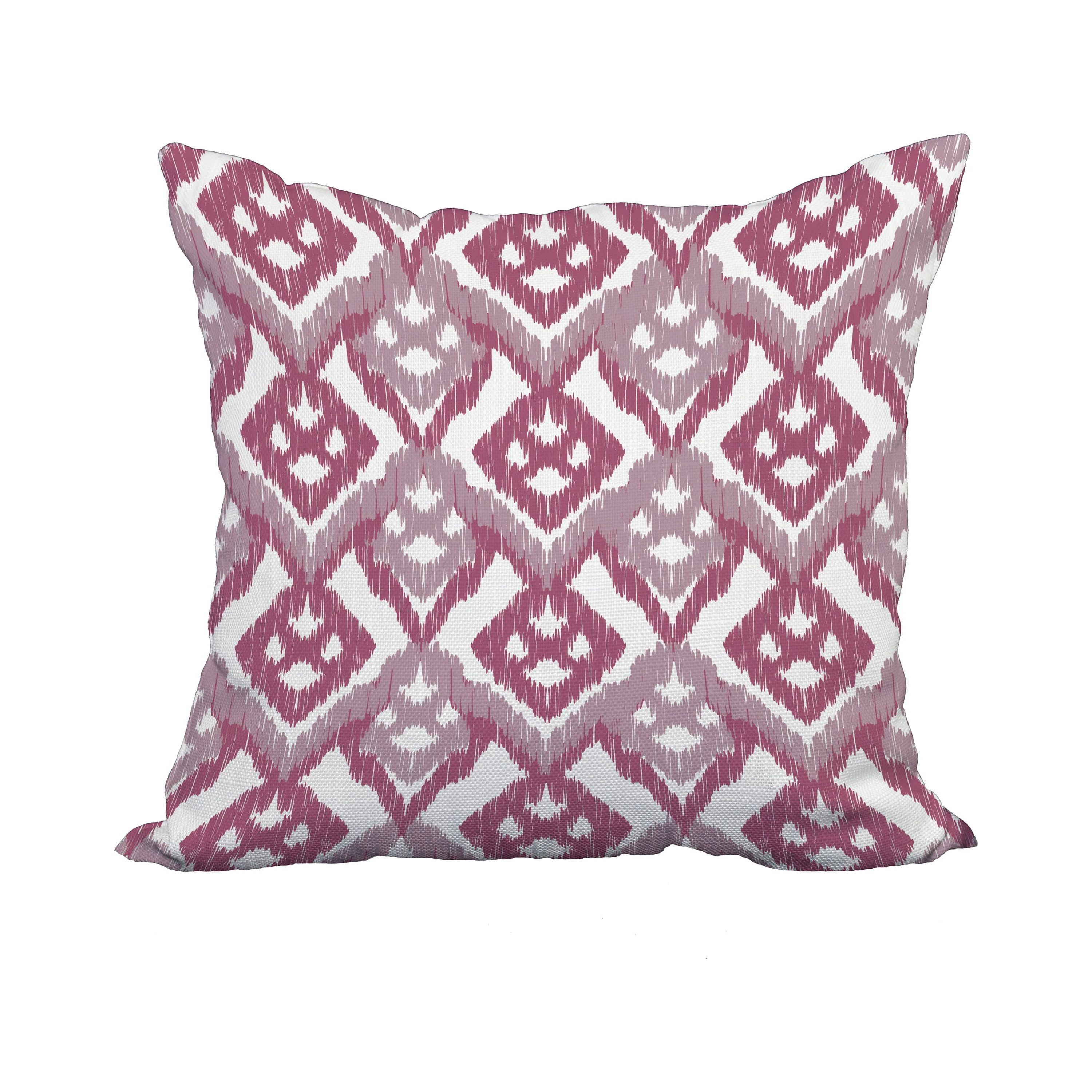 18 x 18 Inch Lavender Geometric Print Decorative Polyester Throw Pillow with a Linen Texture