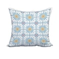 thumbnail image 1 of 18 x 18 Inch Light Blue Geometric Print Decorative Polyester Throw Pillow with a Linen Texture, 1 of 1