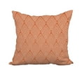 thumbnail image 1 of 18 x 18 Inch Orange Geometric Print Decorative Polyester Throw Pillow with a Linen Texture, 1 of 1