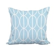 thumbnail image 1 of 18 x 18 Inch Ovals Go 'Round Pale Blue Geometric Print Decorative Polyester Throw Pillow with Linen Texture, 1 of 1