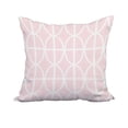 thumbnail image 1 of 18 x 18 Inch Ovals and Stripes Pink Geometric Print Decorative Polyester Throw Pillow with Linen Texture, 1 of 1