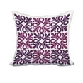 thumbnail image 1 of 18 x 18 Inch Purple Geometric Print Decorative Polyester Throw Pillow with a Linen Texture, 1 of 1