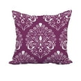 thumbnail image 1 of 18 x 18 Inch Purple Geometric Print Decorative Polyester Throw Pillow with a Linen Texture, 1 of 1