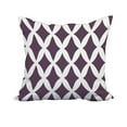 thumbnail image 1 of 18 x 18 Inch Purple Trellis Print Decorative Polyester Throw Pillow with a Linen Texture, 1 of 1