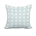 thumbnail image 1 of 18 x 18 Inch Rattan Geometric Pale Blue Geometric Print Decorative Polyester Throw Pillow with Linen Texture, 1 of 1