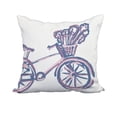 thumbnail image 1 of 18 x 18 Inch Red Geometric Print Decorative Polyester Throw Pillow with a Linen Texture, 1 of 1