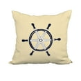 thumbnail image 1 of 18 x 18 Inch Ship Wheel Yellow Geometric Print Decorative Polyester Throw Pillow with Linen Texture, 1 of 1