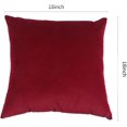 thumbnail image 1 of 18 x 18 Inches Burgundy Square Throw Pillow Cover Set of 2, Super Soft Velvet Pillowcase with Hidden Zipper, Washable Pillow Cover Perfect for Bedroom, Livingroom, Office and Car Burgundy 18x18 Inch, 1 of 4