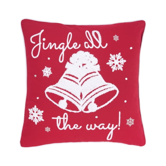Jingle All The Way Throw Pillow, 18" x 18"