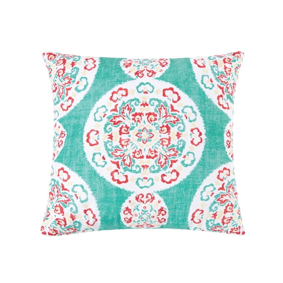 Medallion Printed Throw Pillow, 18" x 18"