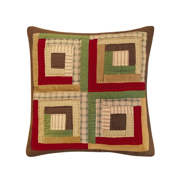 Oak Ridge Pine Quilted Throw Pillow, 18" x 18"