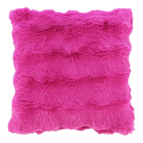 18" x 18" Pink Fur Throw Pillow by Ashland - Spring Home Decor