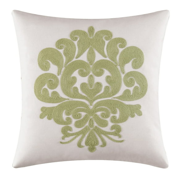 Providence Cucumber Chain Stitch Pillow, 18" x 18"
