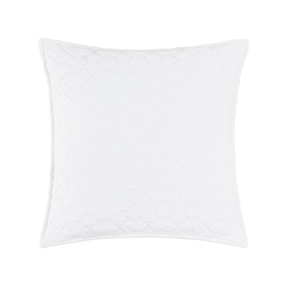 Regent Diamond Solid White Throw Pillow, 18" x 18"