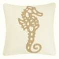 thumbnail image 1 of Seahorse Rice Stitch Throw Pillow, 18" x 18", 1 of 4