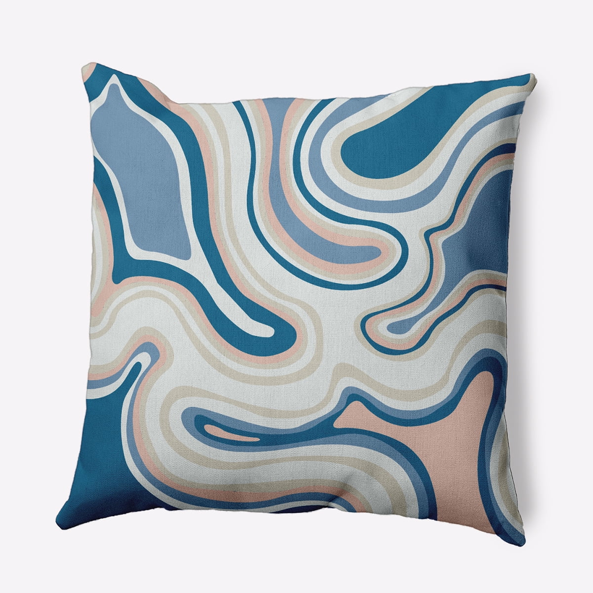 18" x 18" Simply Daisy Agate Polyester Accent Pillow, Teal Qty 1