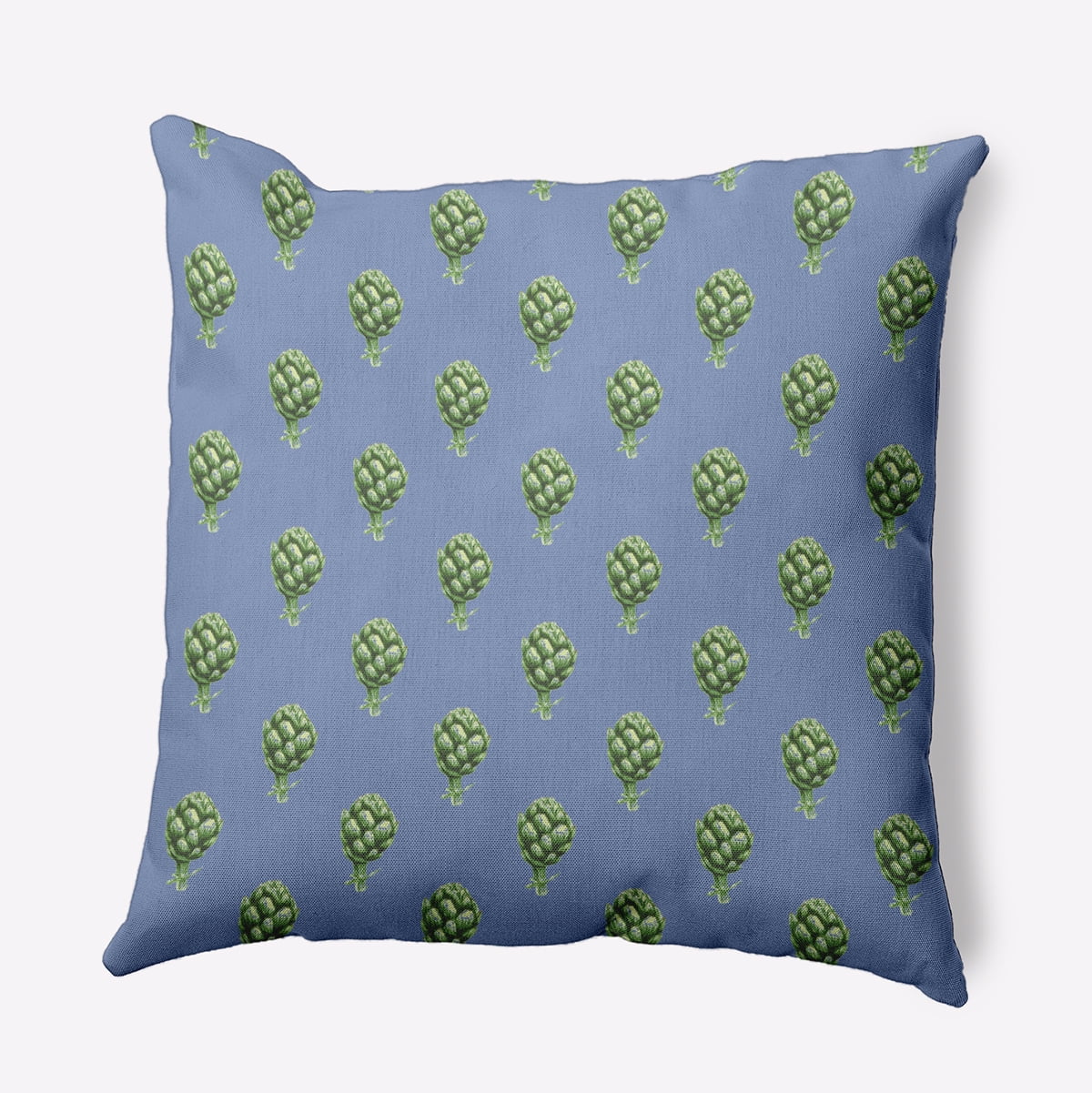 18" x 18" Simply Daisy Artichokes Pattern Polyester Indoor/Outdoor Pillow, Cornflower Qty 1