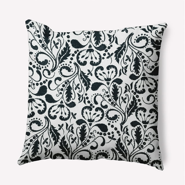 18" x 18" Simply Daisy Aurora Polyester Accent Pillow, Black Qty 1