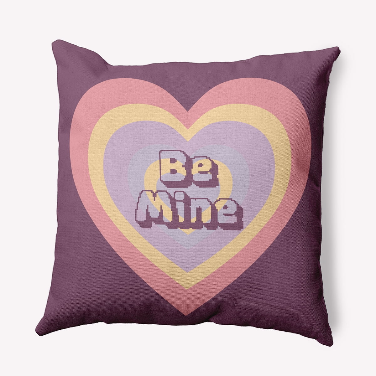 18" x 18" Simply Daisy Be Mine Polyester Accent Pillow, Muted Purple Qty 1