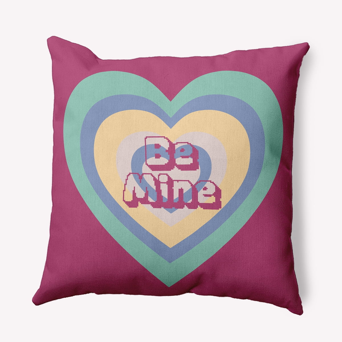 18" x 18" Simply Daisy Be Mine Polyester Accent Pillow, Pink Qty 1