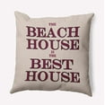 thumbnail image 1 of 18" x 18" Simply Daisy Beach House Best House Indoor/Outdoor Pillow, Maroon Red Qty 1, 1 of 6