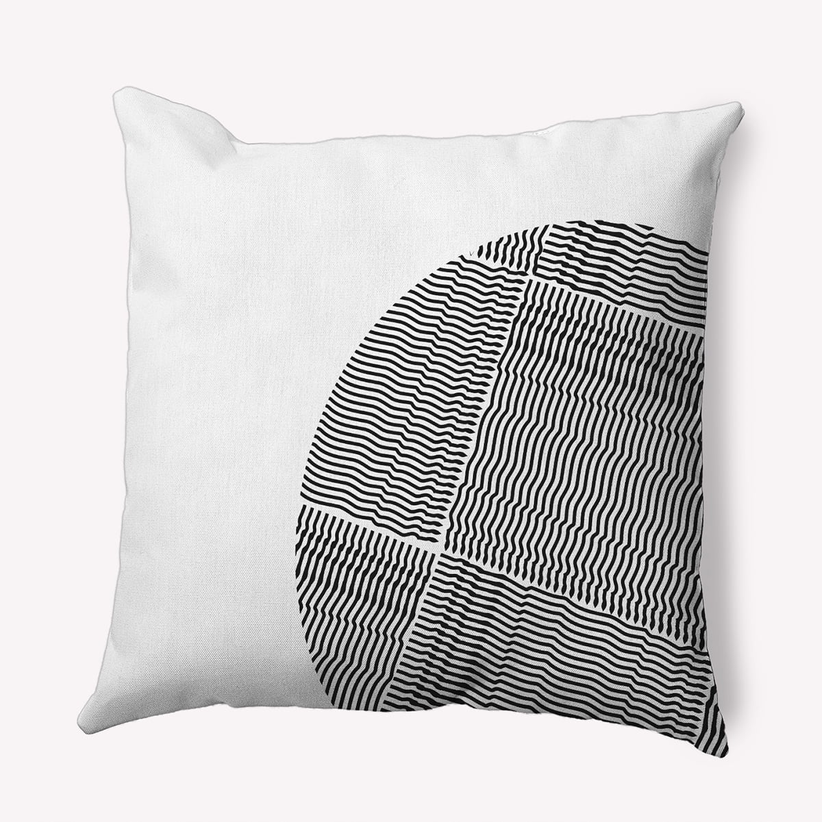 18" x 18" Simply Daisy Big Circle Indoor/Outdoor Pillow, Raven Black Qty 1