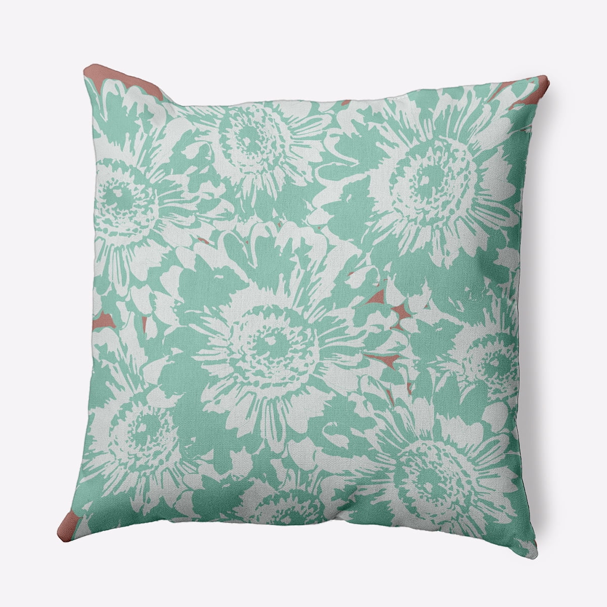 18" x 18" Simply Daisy Big Flowers Polyester Accent Pillow, Spring Green Qty 1