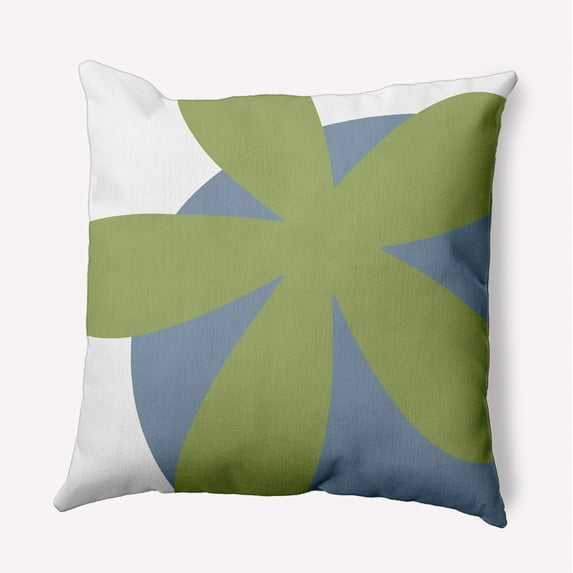 18" x 18" Simply Daisy Bold Flower Indoor/Outdoor Pillow, Apple Green Qty 1