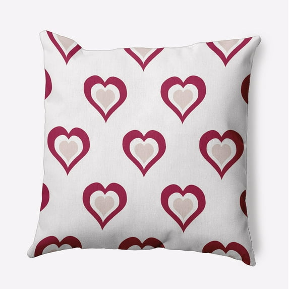 18" x 18" Simply Daisy Burnin' Love Polyester Indoor/Outdoor Pillow, Bold Pink Qty 1
