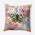 thumbnail image 1 of 18" x 18" Simply Daisy Butterfly In Floral Jumble Polyester Indoor/Outdoor Pillow, Orange Qty 1, 1 of 3