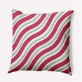 thumbnail image 1 of 18" x 18" Simply Daisy Candy Stripes Polyester Accent Pillow, Holiday Pink Qty 1, 1 of 3