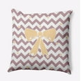 thumbnail image 1 of 18" x 18" Simply Daisy Chevron Bow Polyester Indoor/Outdoor Pillow, Romantic Purple Qty 1, 1 of 3