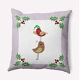 thumbnail image 1 of 18" x 18" Simply Daisy Christmas Birds Polyester Accent Pillow, Light Purple Qty 1, 1 of 3