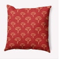 thumbnail image 1 of 18" x 18" Simply Daisy Cottage Ginko Polyester Accent Pillow, Berry Red Qty 1, 1 of 4