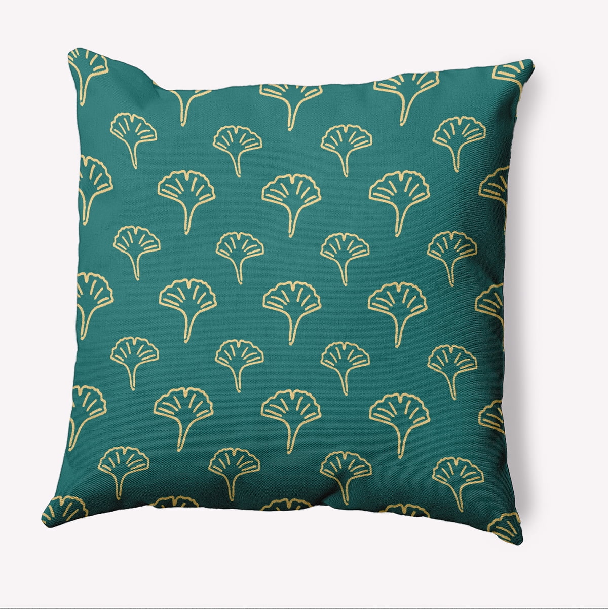 18" x 18" Simply Daisy Cottage Ginko Polyester Indoor/Outdoor Pillow, Teal Qty 1