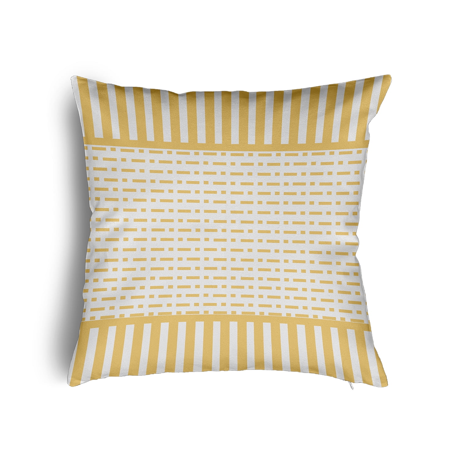 18" x 18" Simply Daisy Dots and Dashes Poly Pillow with Zipper, Daffodil Qty 1