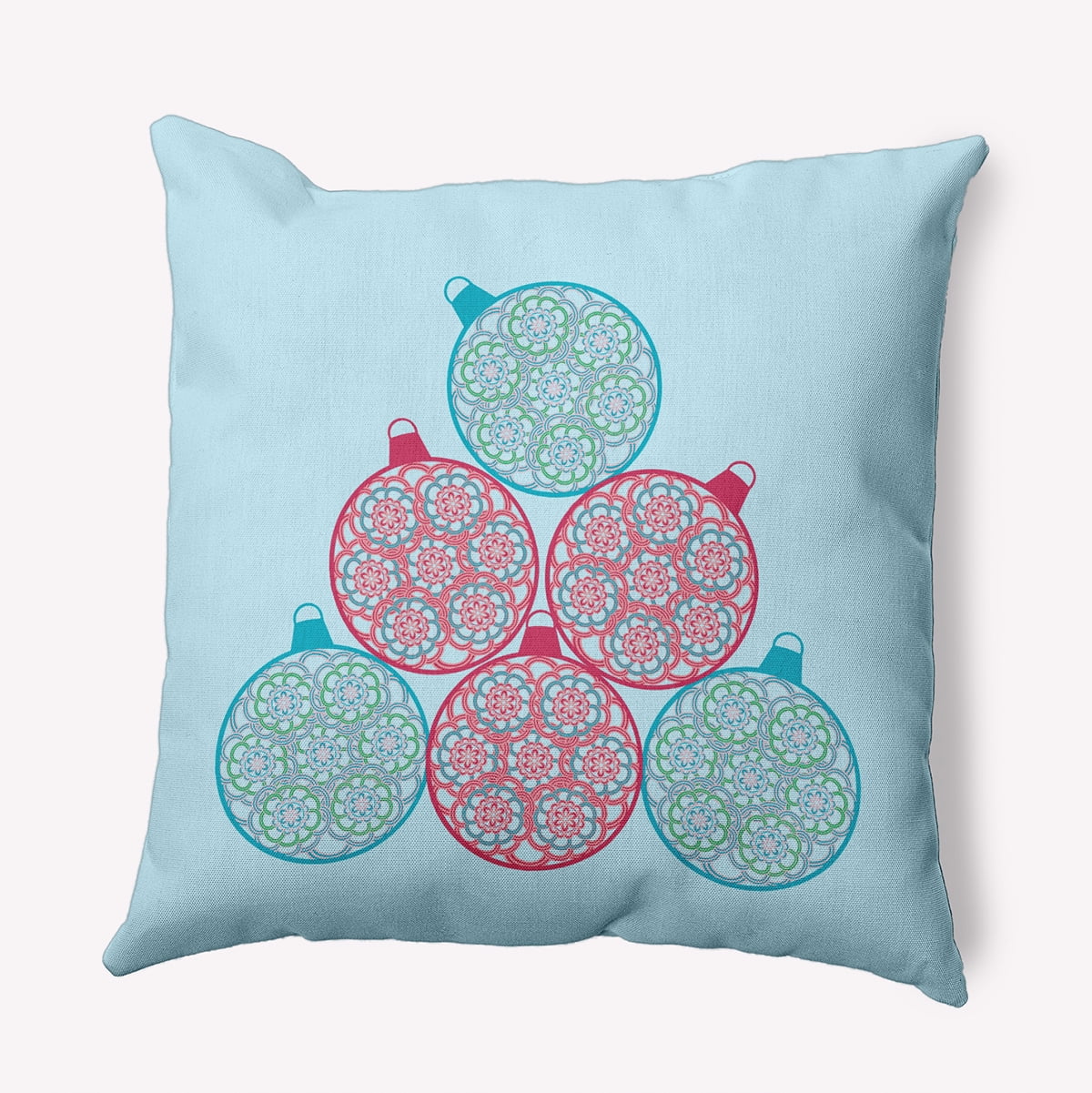 18" x 18" Simply Daisy Fancy Ornament Stack Polyester Indoor/Outdoor Pillow, Omar Qty 1