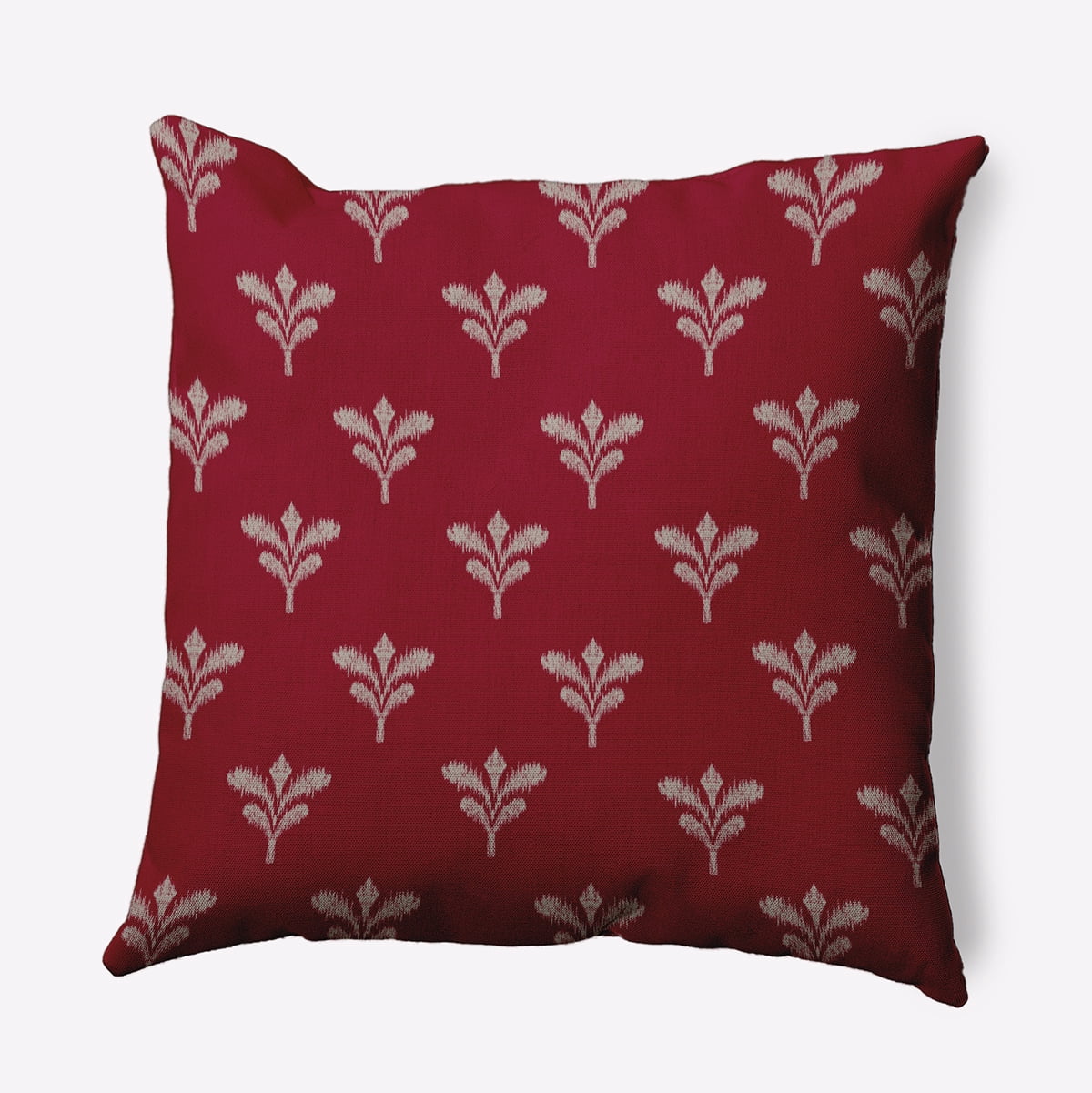 18" x 18" Simply Daisy Floating Feathers Polyester Accent Pillow, Carmine Red Qty 1