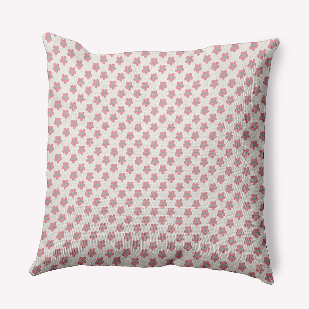 18" x 18" Simply Daisy Flower Power Polyester Accent Pillow, Whisper White Qty 1