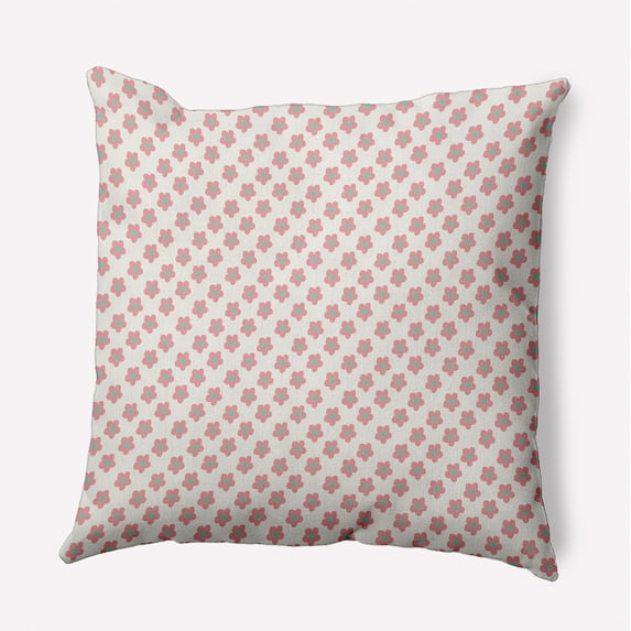 18" x 18" Simply Daisy Flower Power Polyester Accent Pillow, Whisper White Qty 1