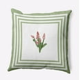 thumbnail image 1 of 18" x 18" Simply Daisy Framed Bouquets Polyester Accent Pillow, Fresh Green Qty 1, 1 of 3
