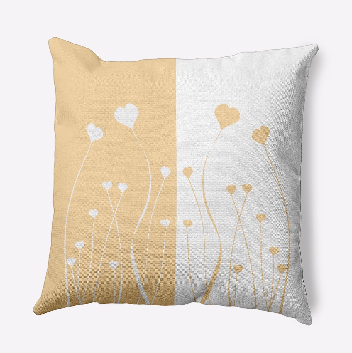 18" x 18" Simply Daisy Growing Love Polyester Accent Pillow, Corn Stalk Qty 1