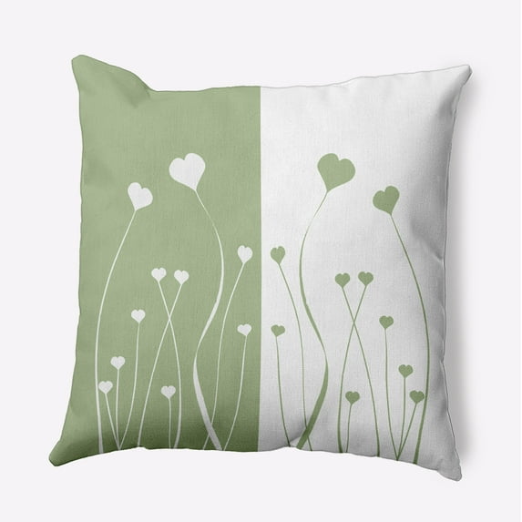 18" x 18" Simply Daisy Growing Love Polyester Accent Pillow, Fresh Green Qty 1