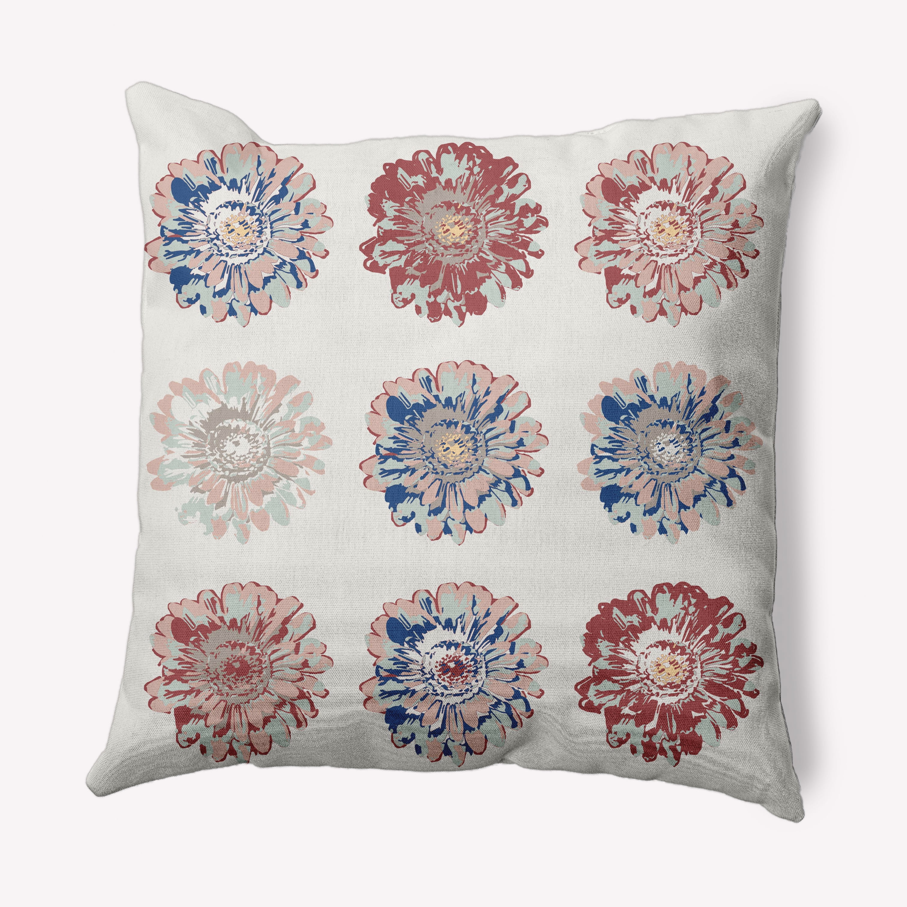 18" x 18" Simply Daisy Gypsy Floral Decorative Throw Pillow