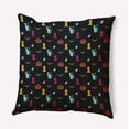 thumbnail image 1 of 18" x 18" Simply Daisy Halloween Halloween Critters Polyester Indoor/Outdoor Pillow, Black Qty 1, 1 of 6