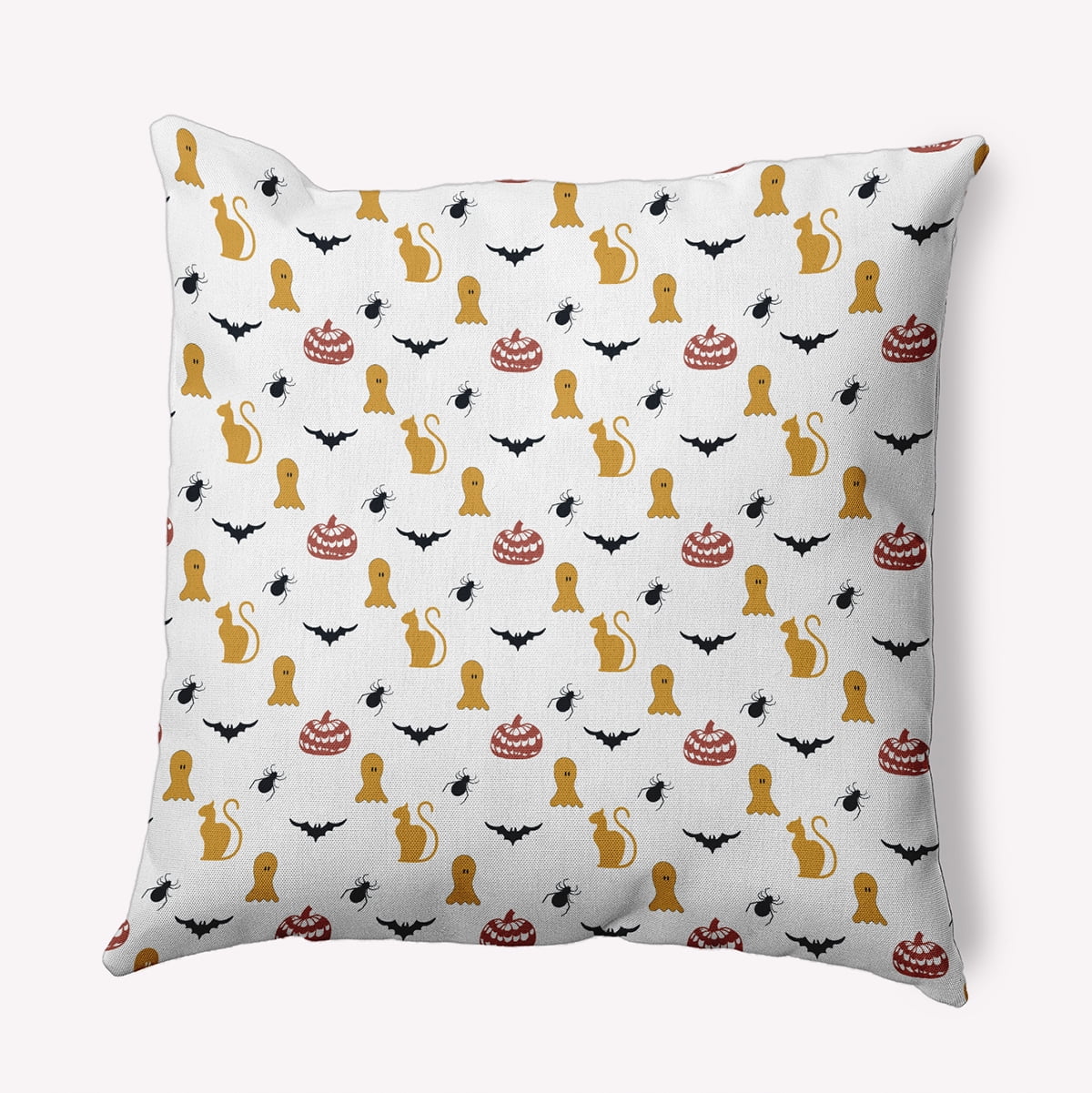 18" x 18" Simply Daisy Halloween Halloween Critters Polyester Indoor/Outdoor Pillow, Golden Mustard Qty 1
